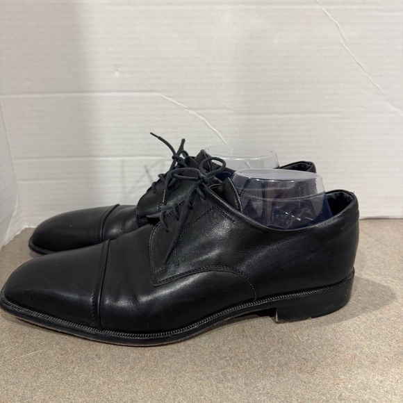 Luca Bossi Men’s Black Lace Up Cap Toe Oxfords Classic Old Money 43 US 9.5-10 main image 7